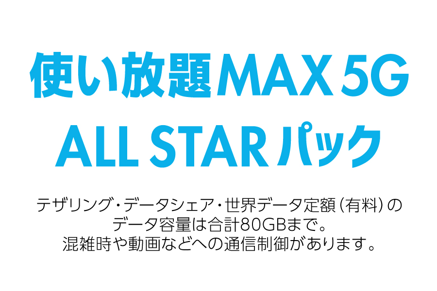 使い放題MAX5G ALL STAR パック