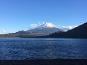 本栖湖から撮影した富士山
